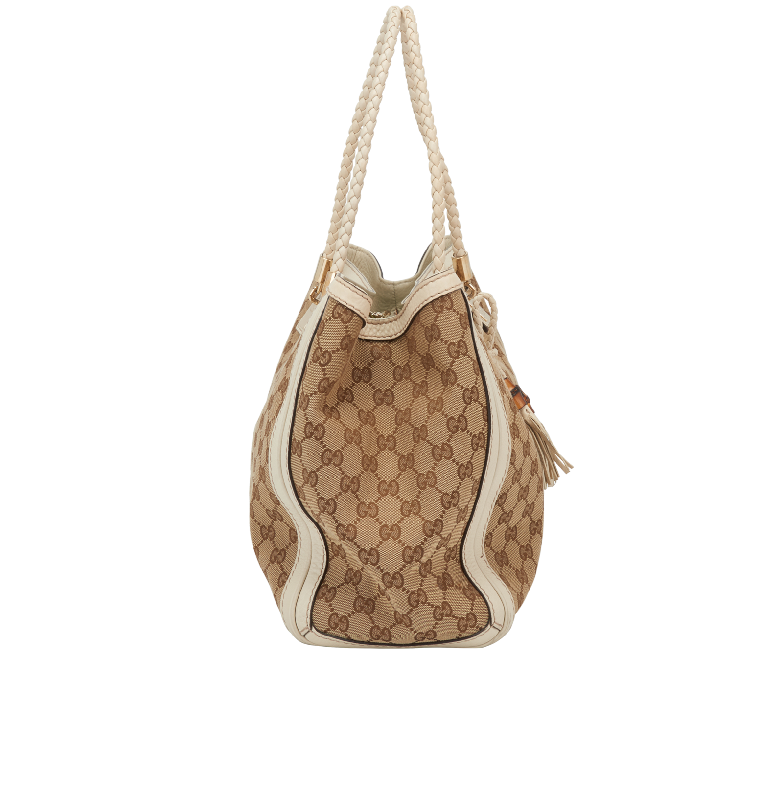 GG Bella Tote, &pound;550, Handbags, Beige, Canvas, Side view
